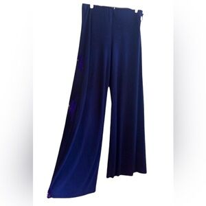 NWT RALPH LAUREN NAUTICAL STYLE NAVY WIDE LEG PANTS WITH LACE UP SIDE SIZE S